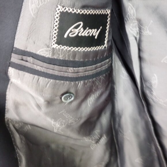 Brioni sport coat jacket Black 44 L wool 3 button 2 vents Palatino - Picture 2 of 10